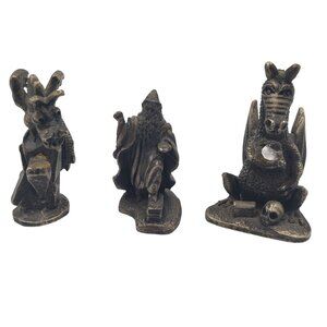 3 WAPW Pewter Figures The Guardian Winged Serpent Light of Knowledge ISSUES
